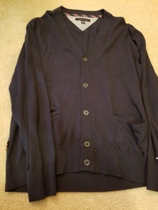 navy blue cardigan sweater