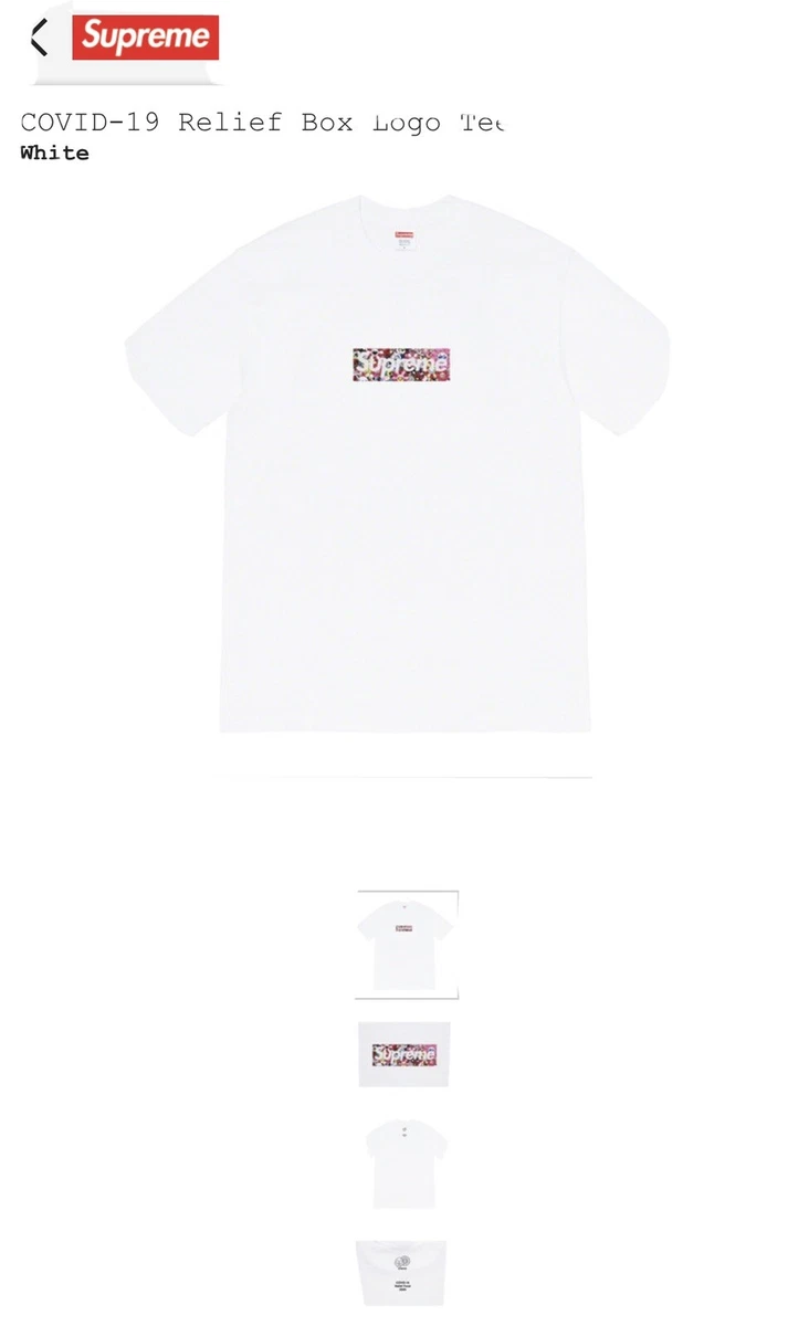 Supreme x Takashi Murakami COVID-19 Relief Box Logo Tee