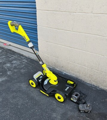 #ad RYOBI 18V ONE 3 in 1 Mower String Trimmer amp; Edger Kit P20160 W Battery $149.15