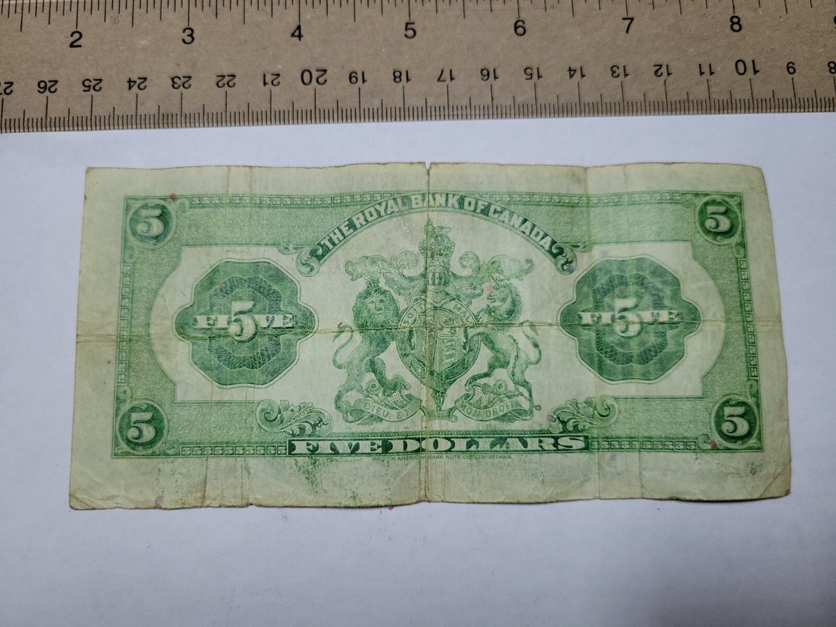 🇨🇦 Royal Bank of Canada 5 dollars 1935 P-S1391 banknote 081923-1