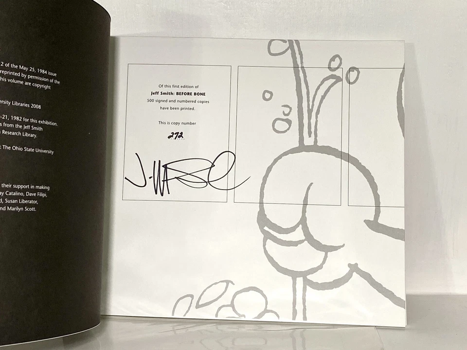 Libro de novela gráfica Before Bone ✍ FIRMADO Jeff Smith LE 272/500 Foto 2 de 4