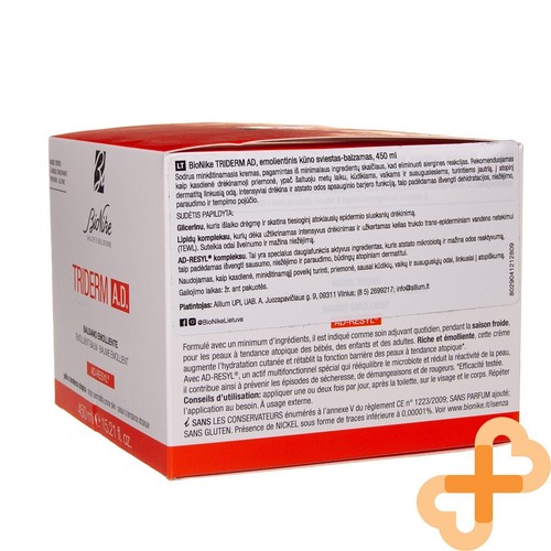 BIONIKE Triderm A.D. Intensively Nourishing Balm for Dry Atopic Skin 450 ml - Picture 24 of 24