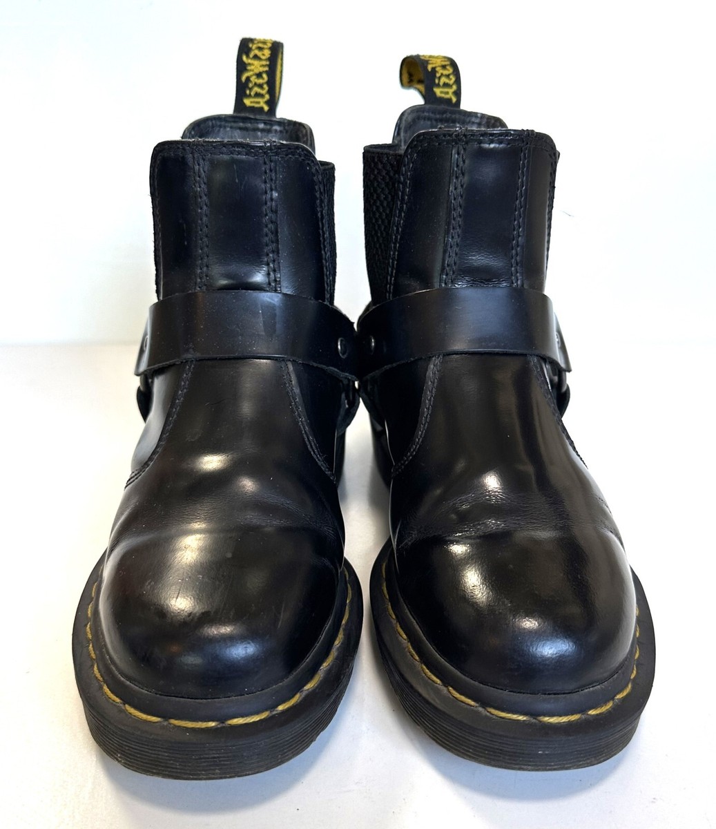 Ladies Dr Martens WINCOX Black Leather Strap Chelsea boots Size UK Good  Cond