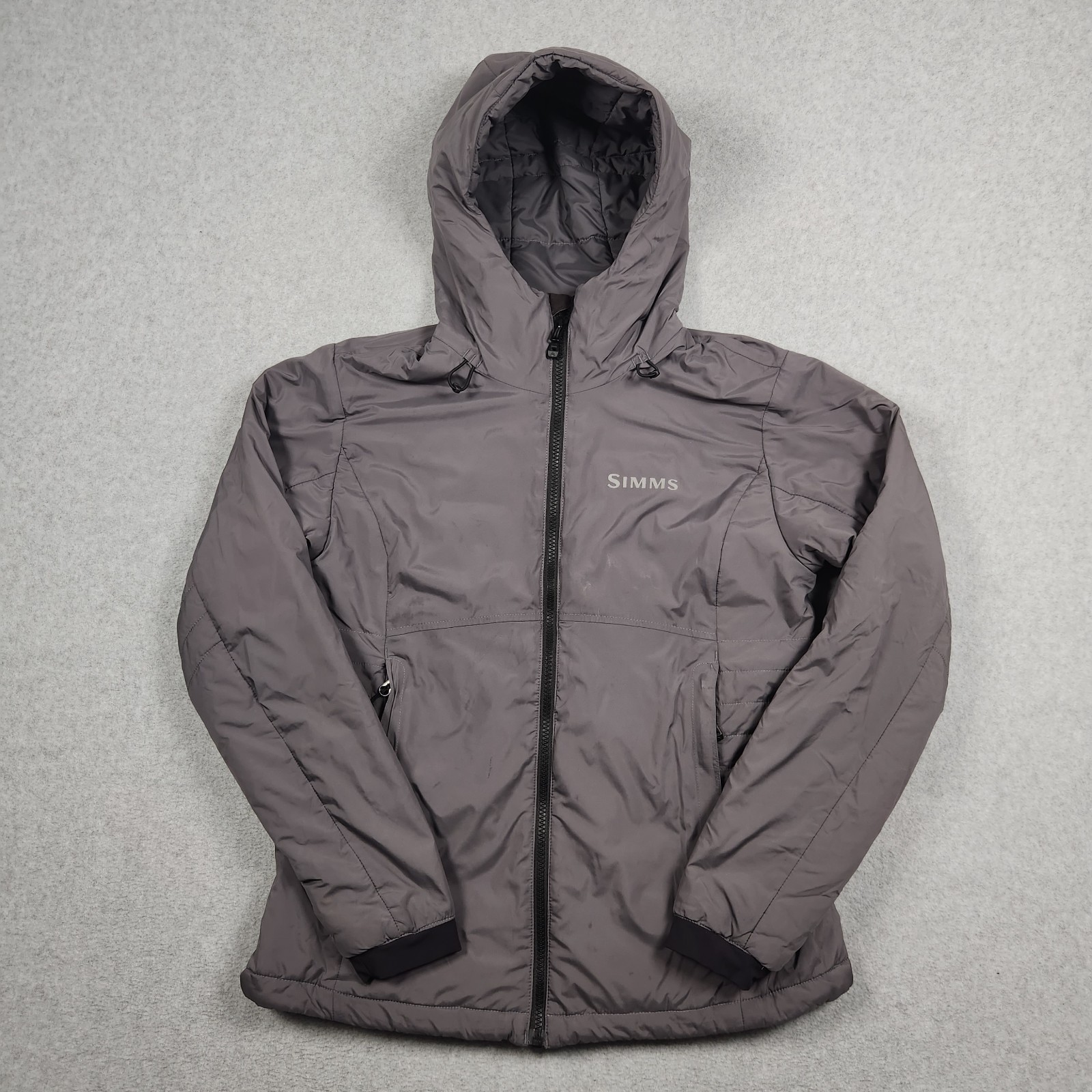 Simms Mid Current Puffer Jacket Womens Small Gray… - image 1