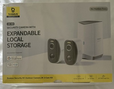 NEU Baseus Überwachungskamera Outdoor Wireless 2K Klarheit, keine Monatsgebühr UVP 170£