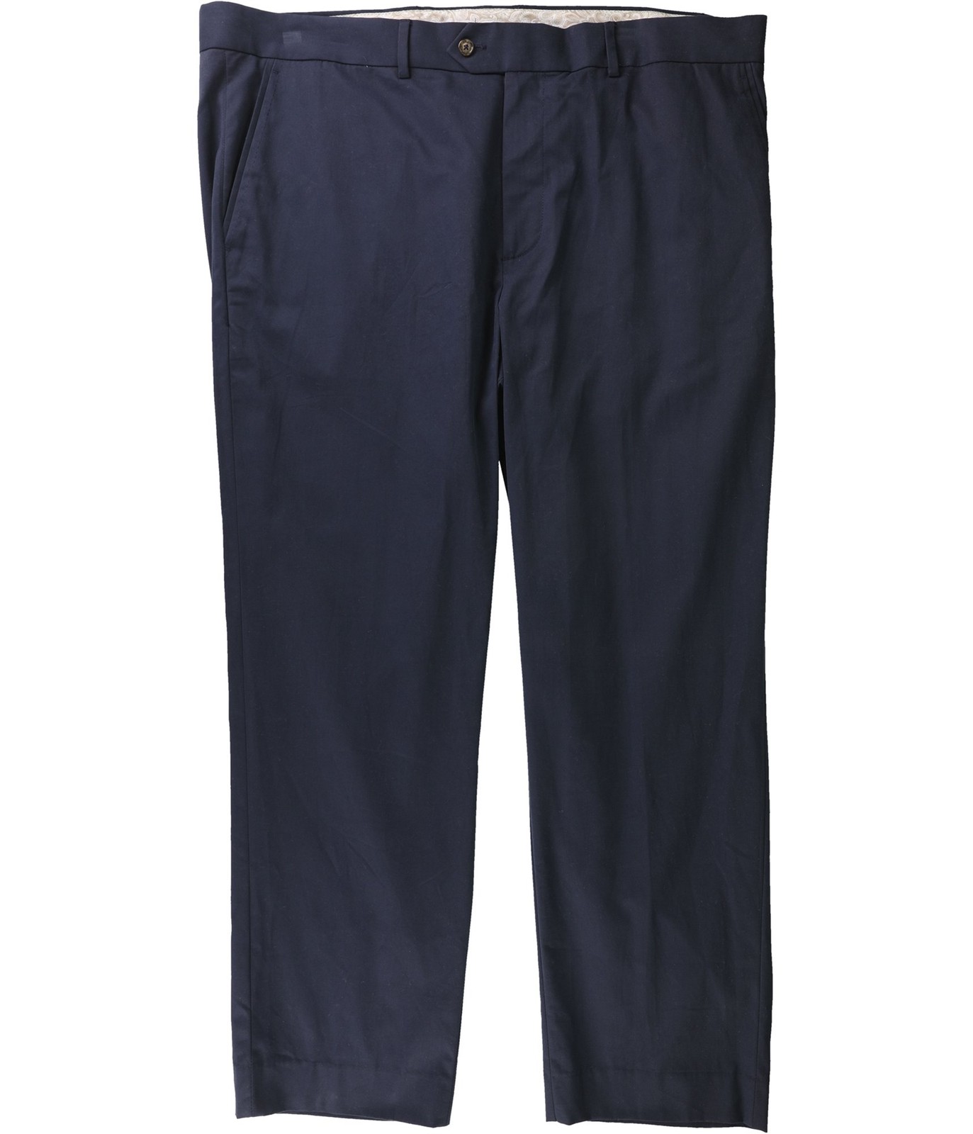 Tasso Elba Mens Refined Casual Chino Pants, Blue, Big - Tall, 42 BigW x 30L