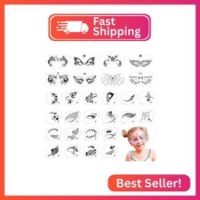 28 pcs Face Paint Stencils Kits Face Painting Stencils Reusable