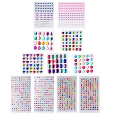 11 Sheets Sticker Rhinestones for Crafts Stickers Self Adhesive Clear
