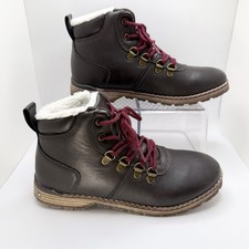 Cat Jack Kids Lace Up Boots Sz 4 Brown Hiker Style