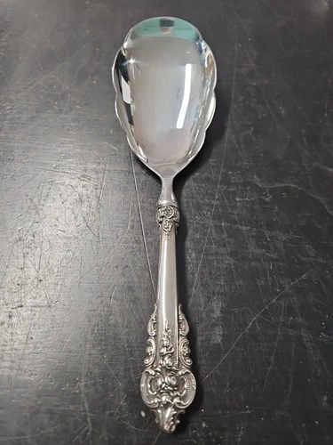 Grand Baroque Silver Scalloped Rice Spoon