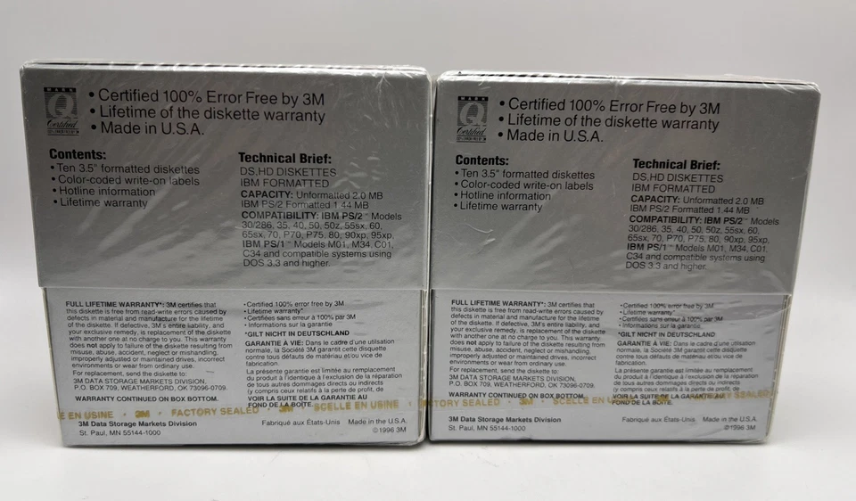 IBM SEALED 3m High Density DS, HD 3.5'  Blue Diskettes Formated IBM  20 - Image 4 of 4