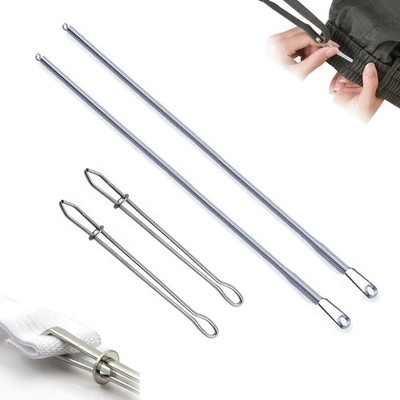 Stainless Steel Drawstring Threader Tool Set 4PCS Long Loop Turner and Short