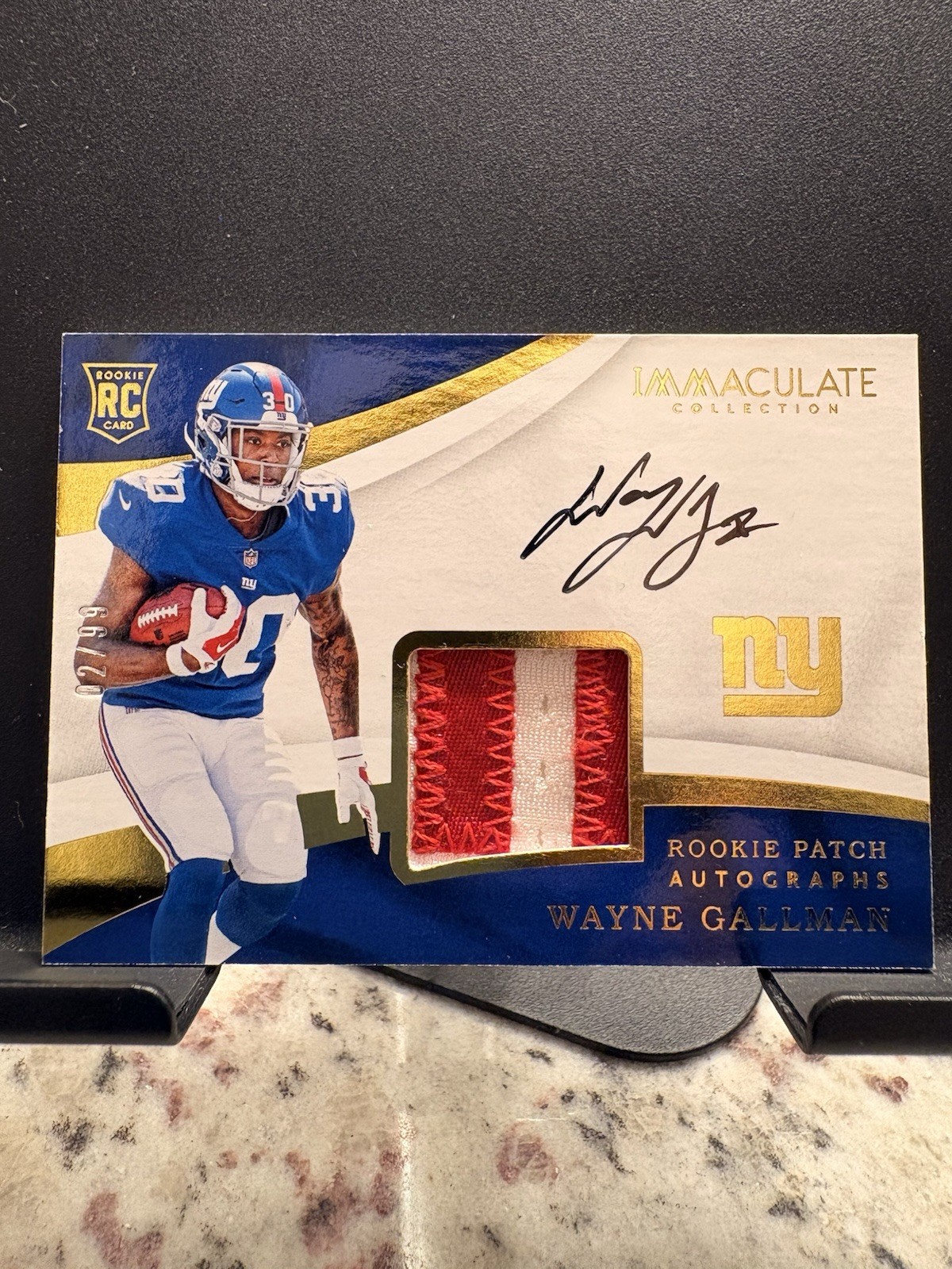 2017 Panini Immaculate - Wayne Gallman RPA /99 #116, On Card Auto, NY Giants