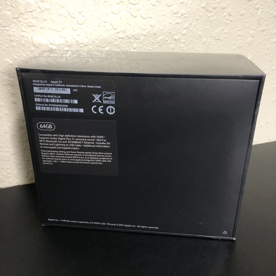 Apple TV 4th Generation 64GB Model A1625 MLNC2LL/A HD Media Streamer New Sealed - Image 2 of 4