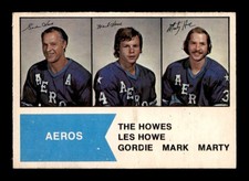 1974 O-Pee-Chee WHA #1 G Howe/M Howe/M Howe RC EX X3629766