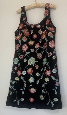 Women's Catherine Bright Embroidery Floral Sheath Dress-Size XL-Beautiful