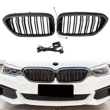 Double Slats Front Kidney Grill Wled Light For Bmw 5-series G30 530i 540i 17-20 Double Slats Front Kidney Grill Wled Light For Bmw 5-series G30 530i 540i 17-20
