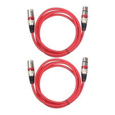 2pcs Microphone Cable 300cm Flexible Noise Resistant Cable for Amplifiers Mixe
