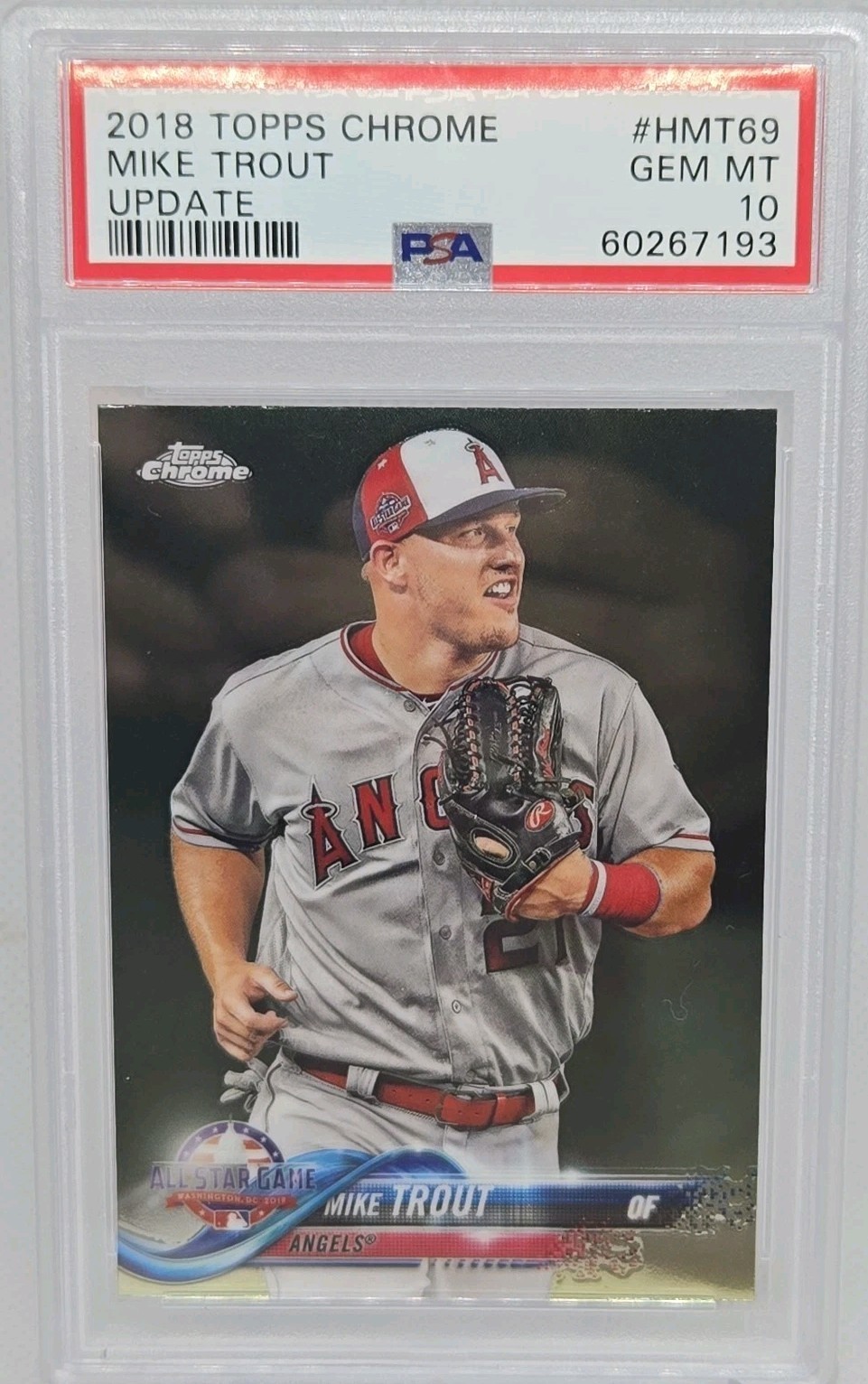 2018 Topps Chrome Update #HMT69 Mike Trout All-Star PSA 10