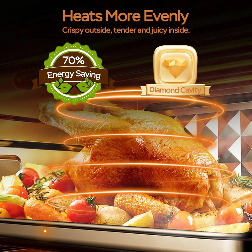 4-Slice Air Fryer Toaster Oven with Convection for Countertop Cooking 4-Slice Air Fryer Toaster Oven with Convection for Countertop Cooking