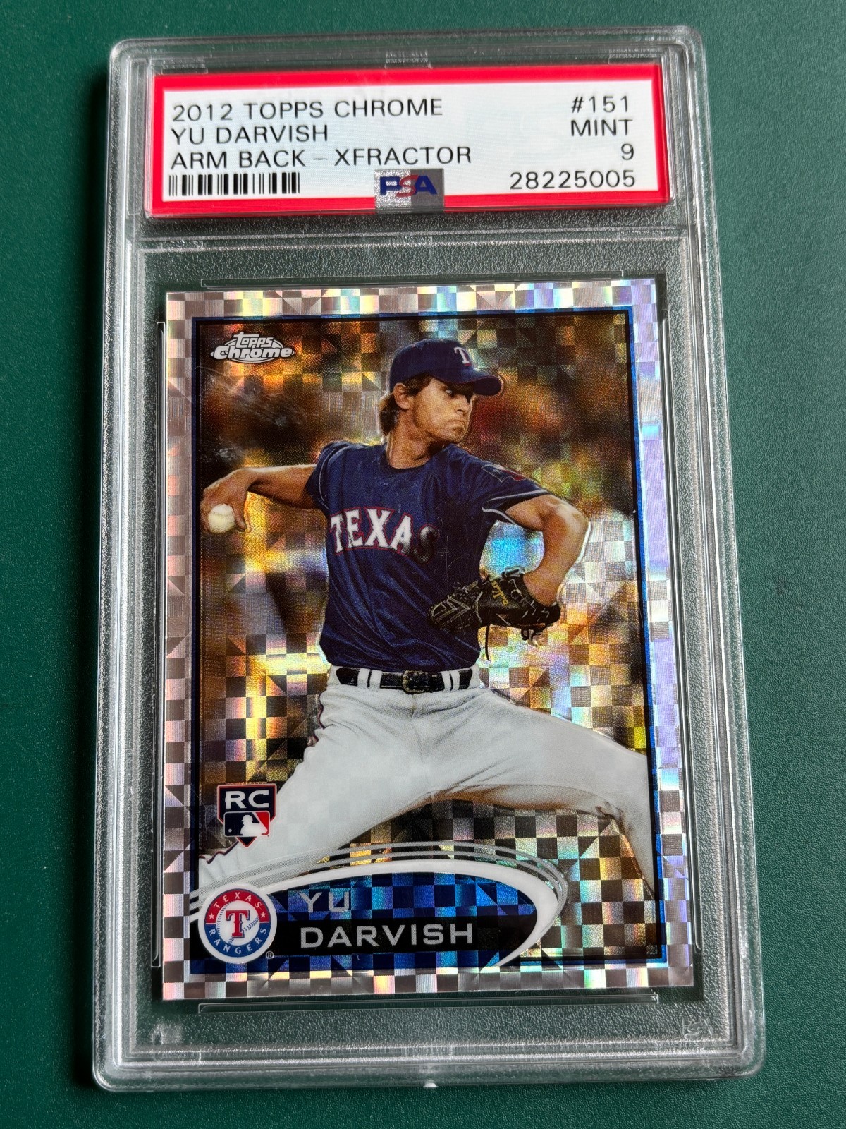 2012 Topps Chrome Arm Back X-Fractor Yu Darvish Rookie Baseball Card PSA 9 Mint