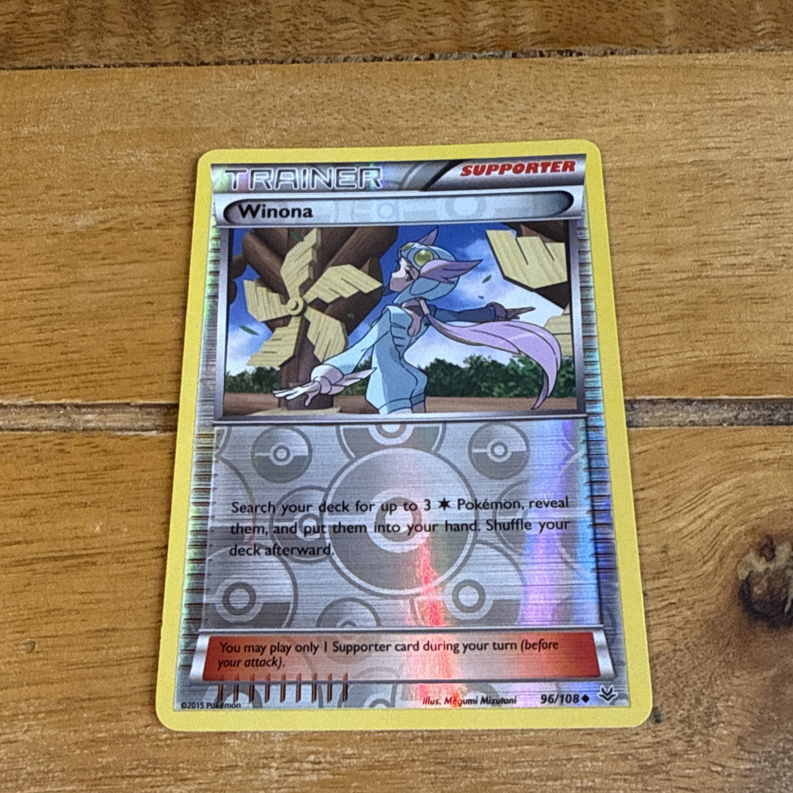 96/108 Winona Reverse Holo: Pokemon Trading Card Game XY-06 Roaring Skies