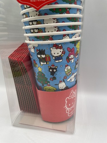 Hello Kitty & Friends Christmas Travel Disposable Coffee Cups W/ Lids & Sleeves - Picture 2 of 5
