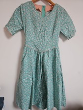 Vintage Ditsy Floral Cottagecore Bridesmaid Prairie Summer Dress Size 6