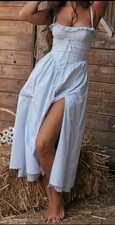 House of CB Jaime Soft Blue Broderie Anglais Midi Sundress XS