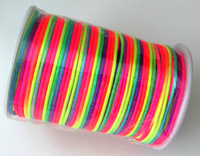 2mm x 100 Yard RAINBOW Rattail Satin Polyester Trim Beading Cord Jewelry Macram
