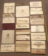 Beautiful Wood Wine Box 17 Panel lot Crate ends Cellar Vineyard 36x47”