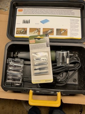 PROXXON Motorisierter Schnitzer 50 Watt MSG in Tragetasche mit 13 Klingen 28644 RDGTools
