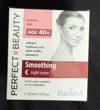 NEW SEALED Perfect Beauty Mature skin Smoothing Night cream Age 40+ w/ Collagen
