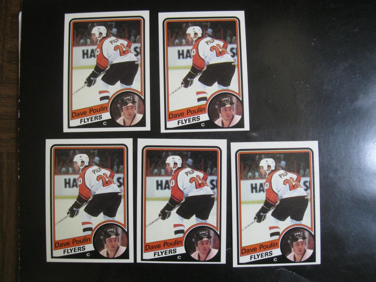 Lot of 5 1984-85 Topps # 120 Dave Poulin Rookie Cards Philadelphia Flyers NM