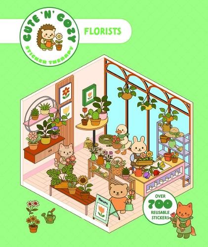 Cute 'N' Cozy Sticker Therapy: Flower Shops : Over 500 Reusable Stickers! Skittledog - Image 4
