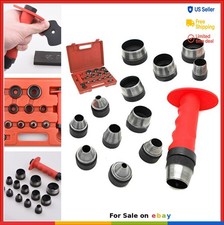 13 Piece Hollow Punch Set 3/16 to 1-3/8 Inch Gasket Maker Hole Cutter Tool