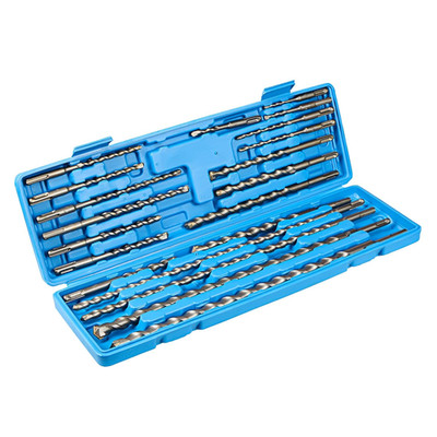 20Pcs Rotary Hammer Drill Bits and Chisel Set, Sds-Plus Shank Carbide - Tipped D
