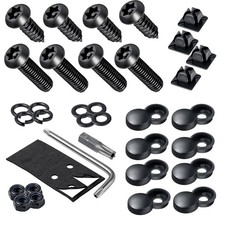 Anti Theft License Plate Screws Kit, 8 Sets Stainless License Plate Scre