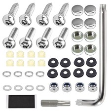 Anti Theft License Plate Screw Kit Tamper Proof License Screws Car License Pl... Anti Theft License Plate Screw Kit Tamper Proof License Screws Car License Pl...