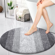 30-inch Round Bathroom Rugs, Extra Soft and Absorbent Microfiber Bath Rugs, Q...