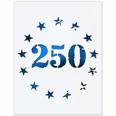 USA 250 Anniversary Stencil - American Flag, 4th of July, Betsy Ross 1776
