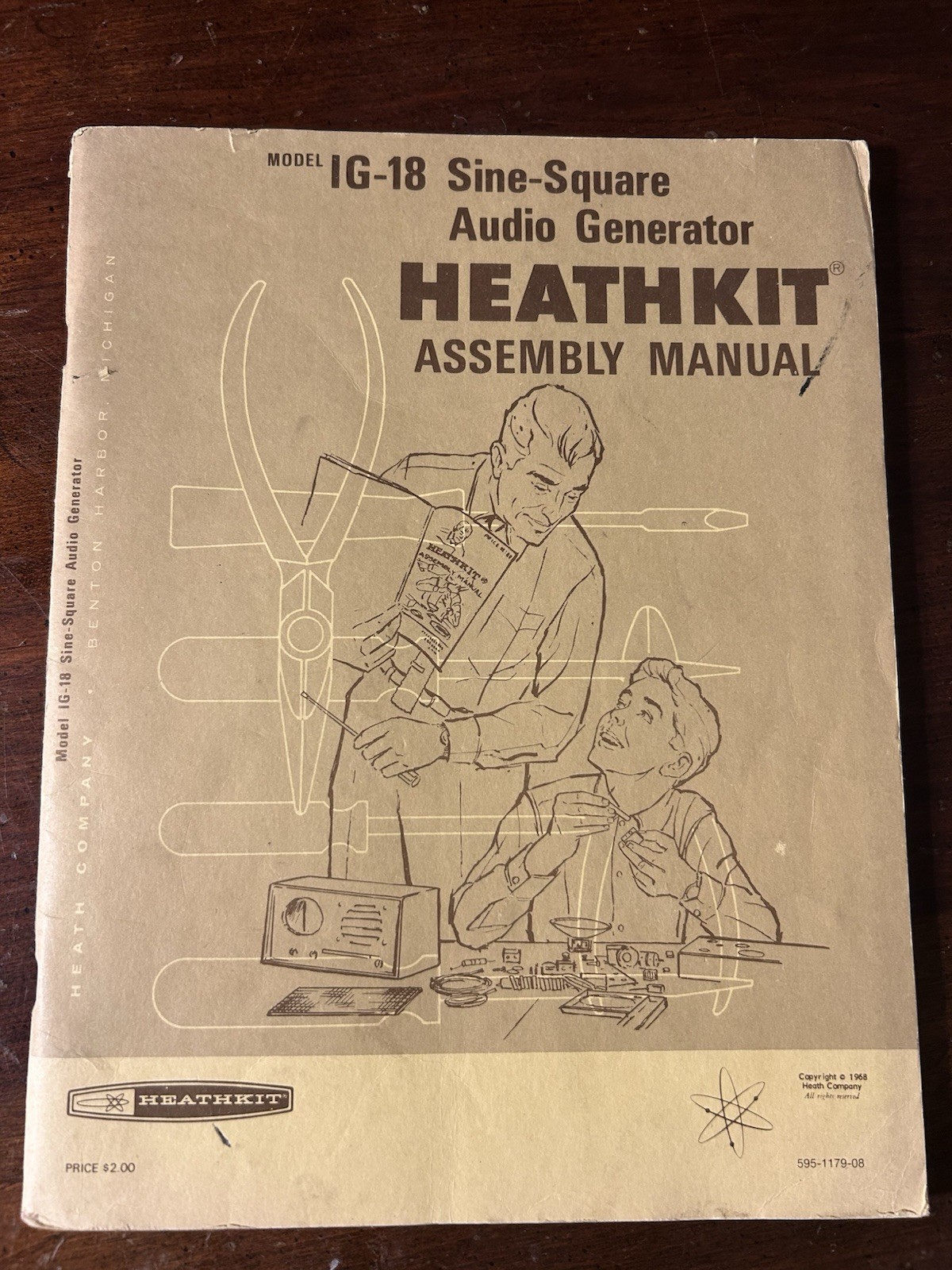 Heathkit Model IG-18 Sine Square Audio Generator Assembly Manual Original OEM