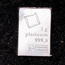 CHI ~ 1 GRAM 999.5 PLATINUM BAR 2425.45 per troy oz