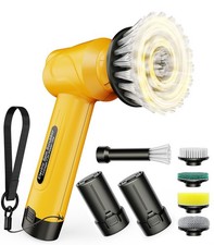 Electric Spin Scrubber Q4, 5000mAh with 5.0-inch Handle, Yellow