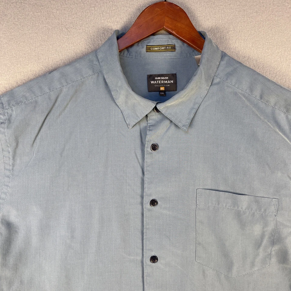 Camisa Quiksilver Waterman Collection Para Hombre 2XL/TTG Azul Cane Island Ajuste Cómodo Foto 2 de 4