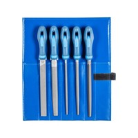 Pferd Tools Werkstattfeilen-Set Wr 5-Tlg. In Rolltasche 200Mm Hieb 3 FüR