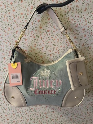 Juicy Couture Light Blue Shoulder Bag with Pouch