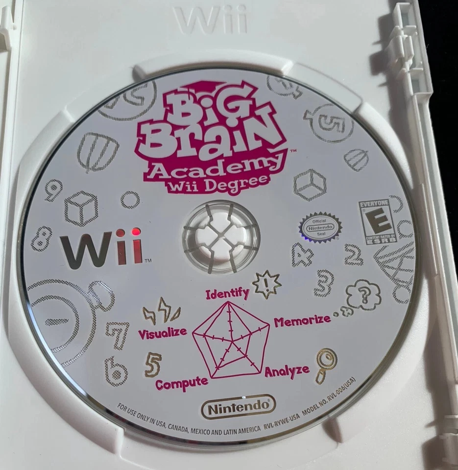 Big Brain Academy Wii Degree - Includes Game Disk, Instruction Booklet and Case - Image 3 of 3