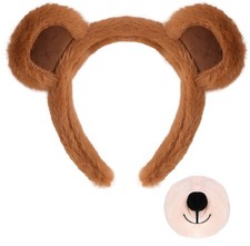 Animal Headbands For Halloween Pig Bear Lion Mouse Blue Cat Dog Ears Set