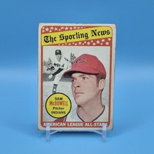 1969 Topps Baseball Card Sam McDowell Indians All Star #435 VG